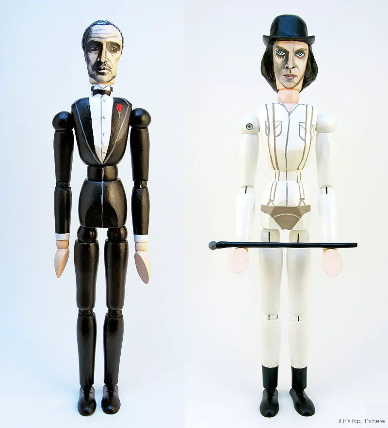 The Godfather (marlongbrando) and Droog (Malcom Mcdowell) dolls IIHIH