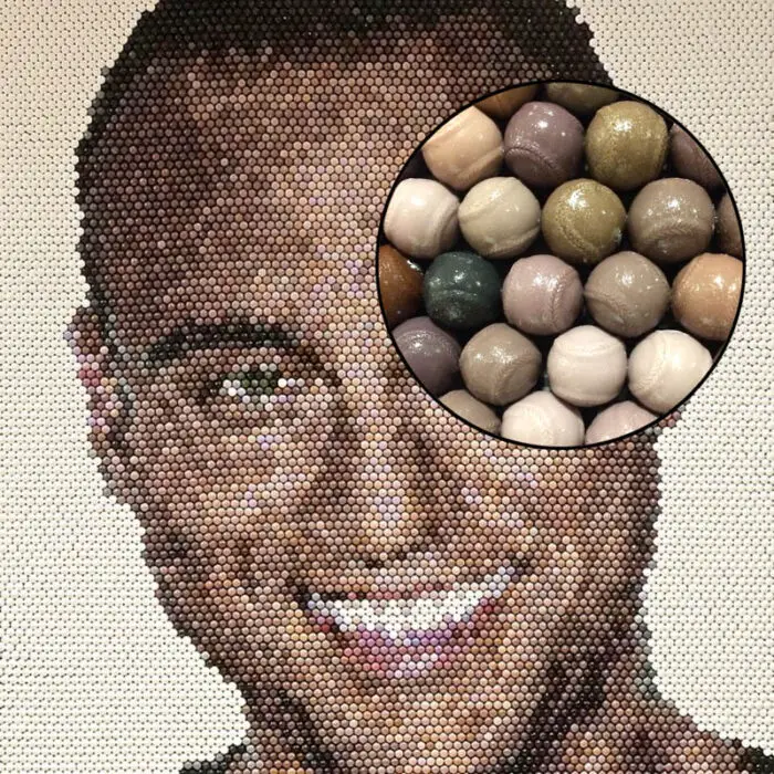 Derek Jeter Baseball Mosaic