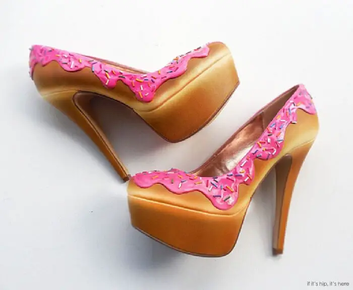 sprinkled donut platform heels shoe bakery