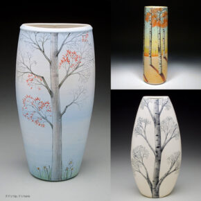 Pretty Painted Porcelain Vessels by Heesoo Lee