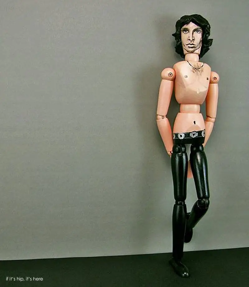 jim morrison Hand-Painted Wooden Artist Mannequins