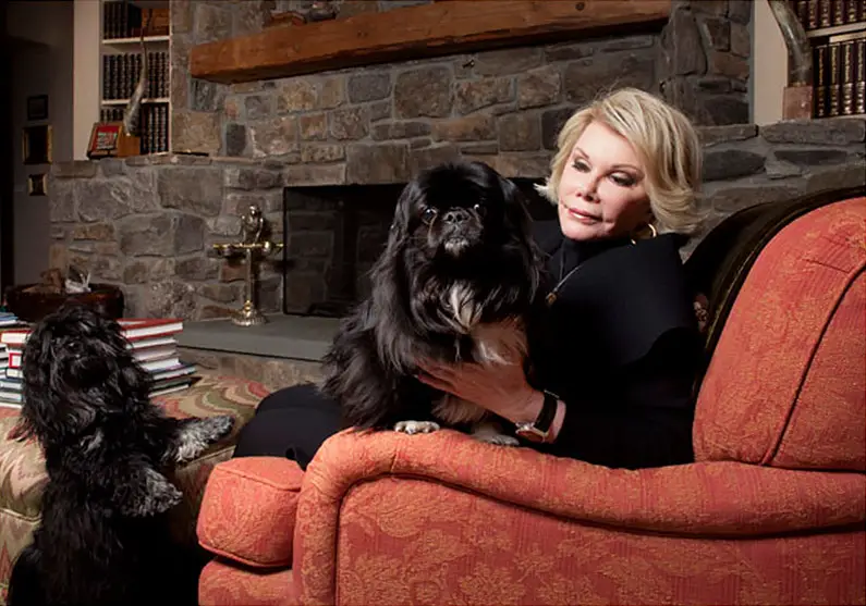 joan rivers with her dogs