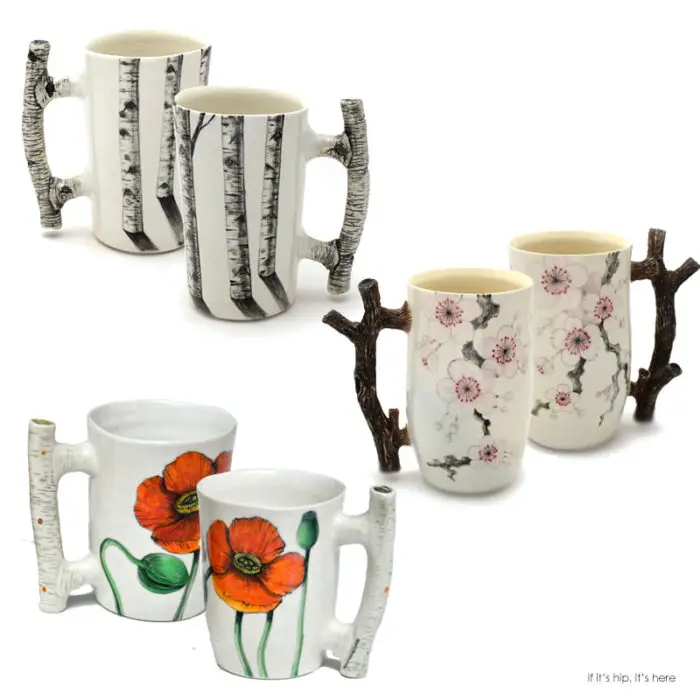 handmade porcelain mugs