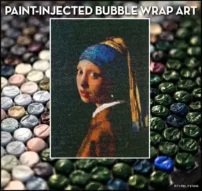 Pop Go The Masters! Paint-Injected Bubble Wrap Interpretations & Impressions.