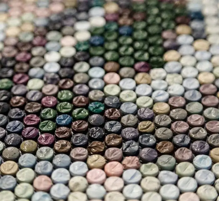 Paint-Injected Bubble Wrap Art