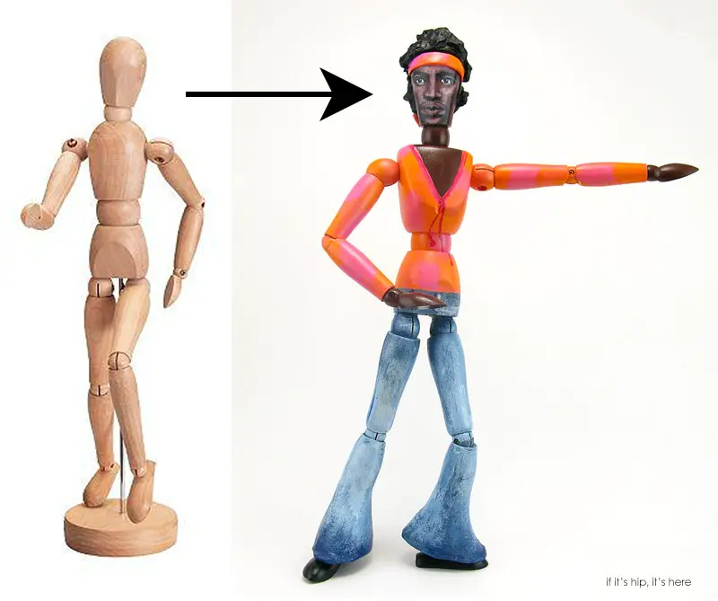 plain wood artist mannequin to JIMI doll IIHIH