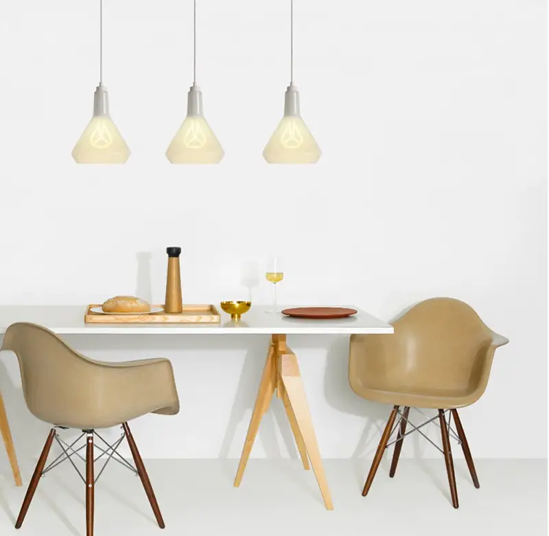 plumen drop top lamp shade white trio in situ IIHIH