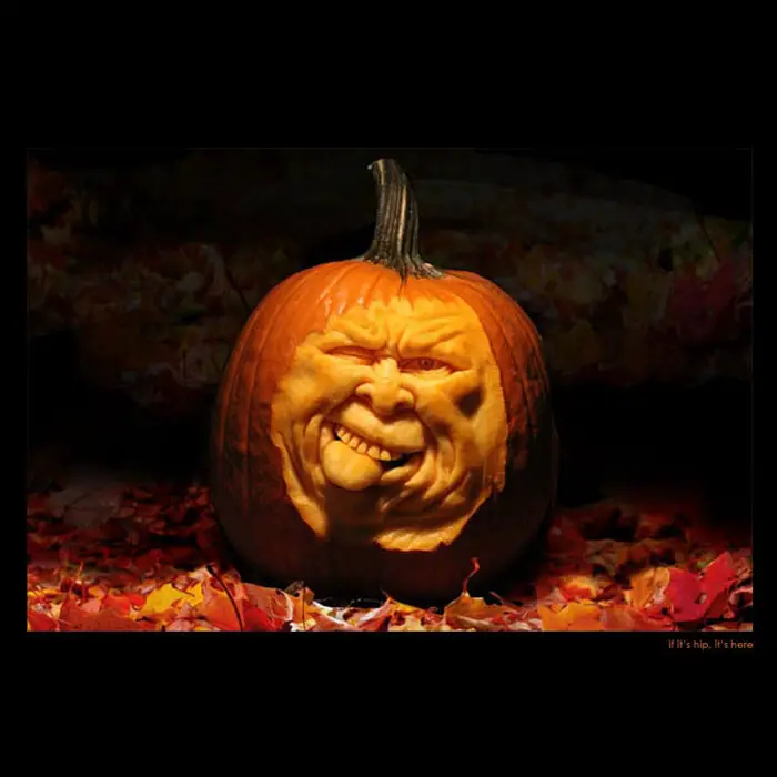 16. Goof pumpkin carving