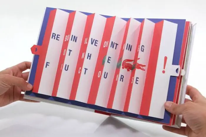 Handmade Pop-Up Book to launch Lacoste LIVE