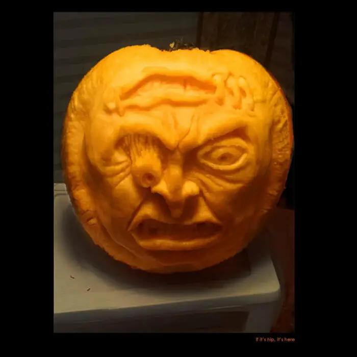 22. Ima N. Shock pumpkin carving