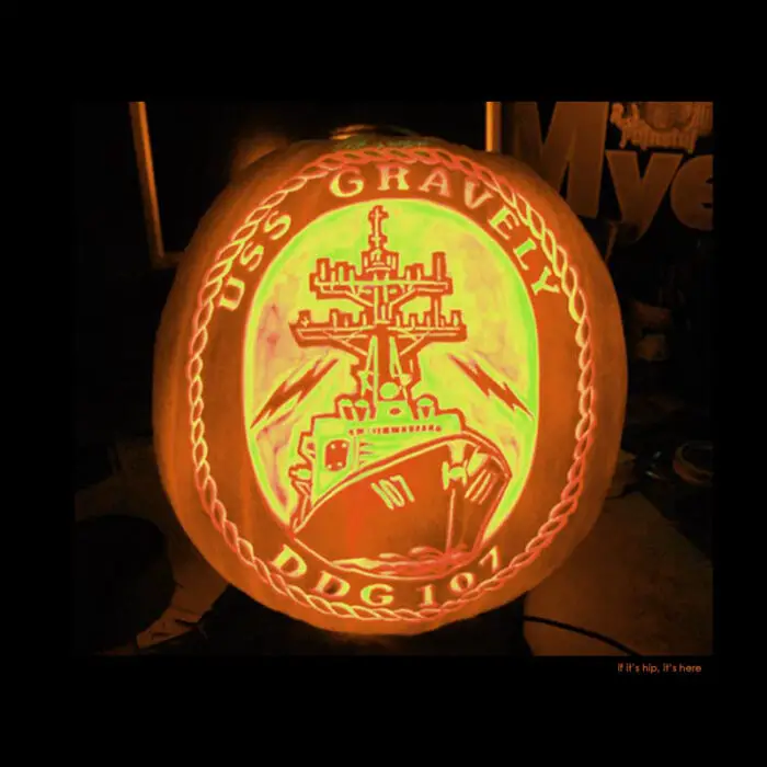 24.USS Gravely pumpkin carving