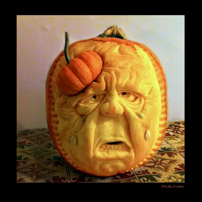 5. Life Hurts pumpkin carving