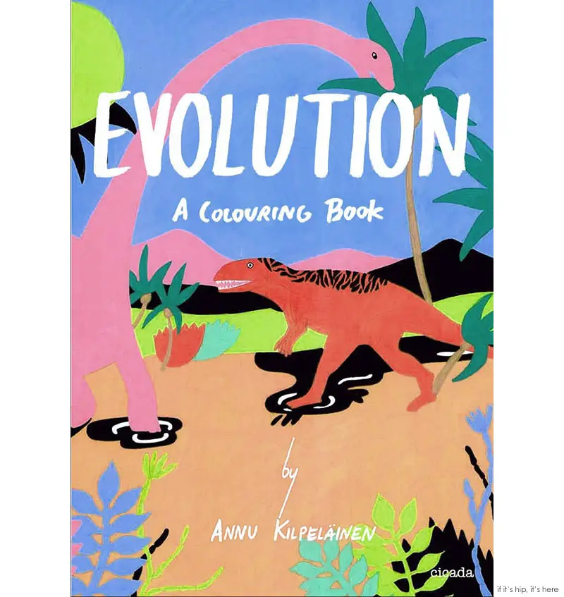 Evolution a coloring book cover