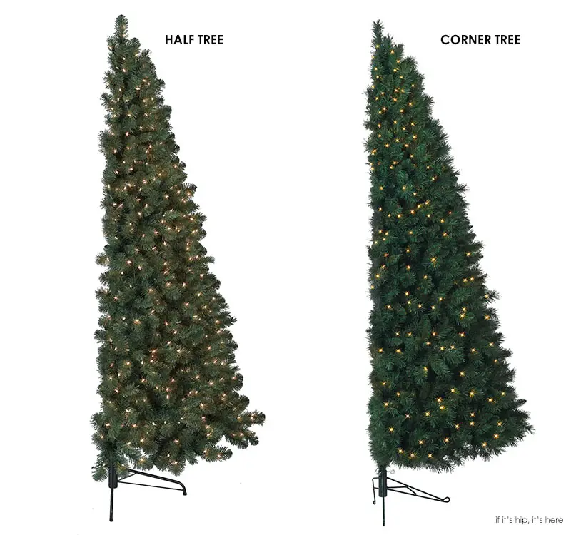 Half and Corner Christmas Trees IIHIH