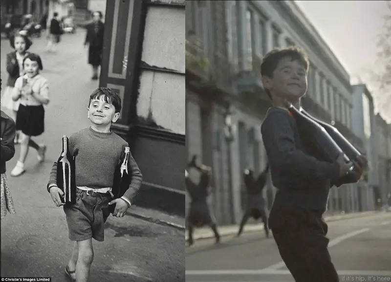 henri Cartier bresson's Rue Mouffetard, 1954 and still from the film IIHIH