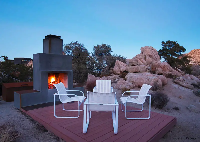 outdoor fireplace