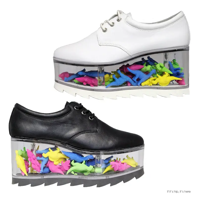 Qloud Shoes Vegan Leather with Clear Platform "Container" by YRU. If It's Hip, It's Here