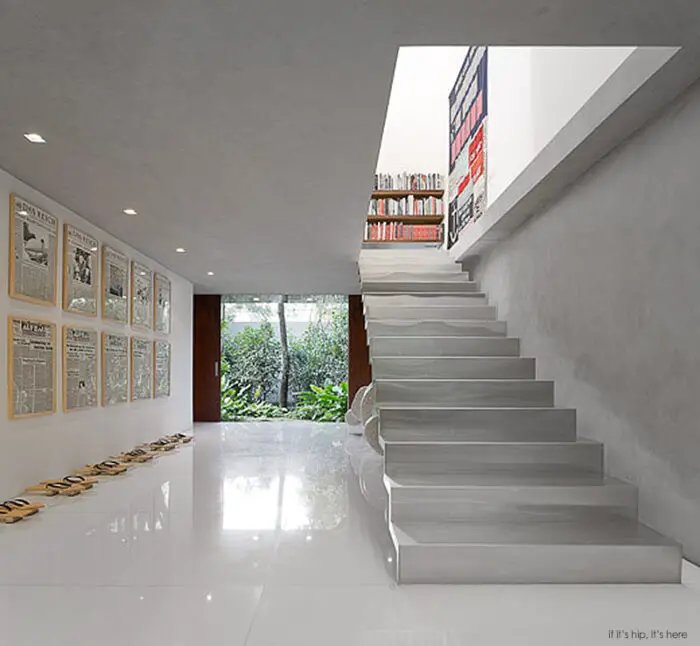 mezzanine level concrete stairs