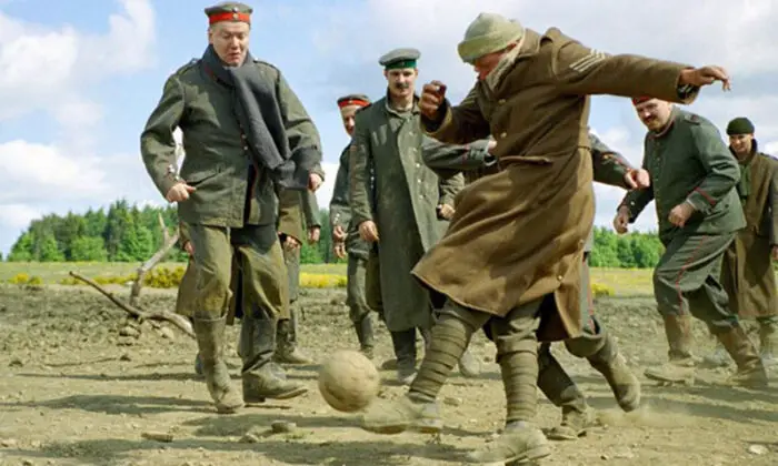 Drama reconstruction of WW1 Christmas Truce