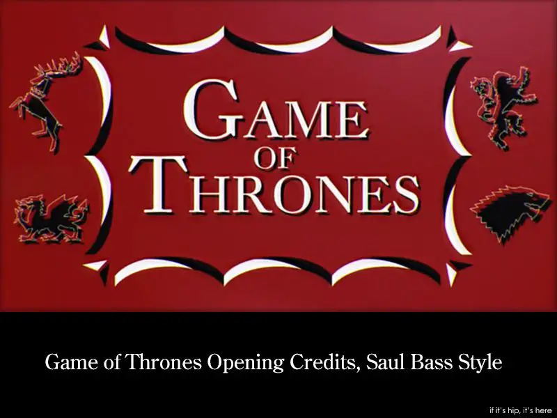 Game Of Thrones Opening Sequence Saul Bass Style