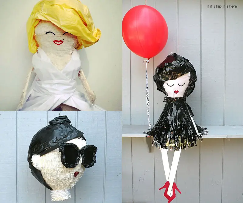 Marilyn audrey and chic girl pinatas