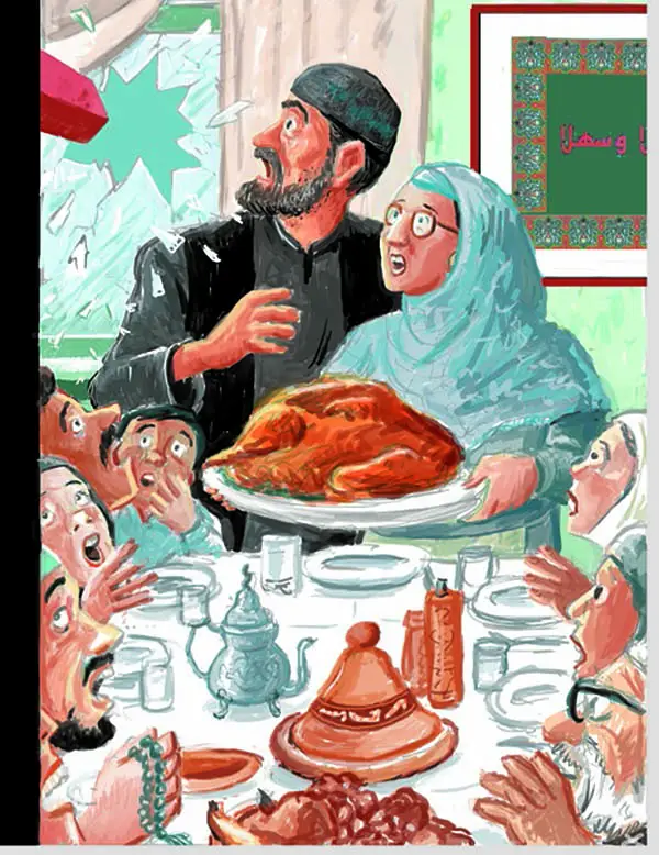New Yorker cover Art Spiegelman winked at Norman Rockwell's 'Freedom from Want' to comment on anti-Muslim violence