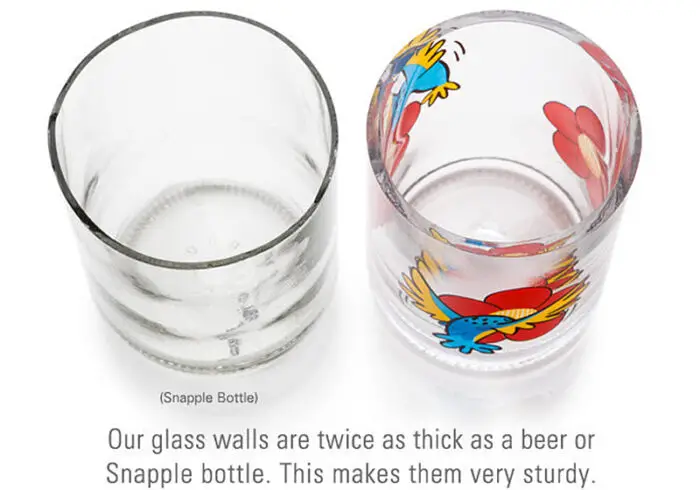 faucet face reusable glass bottles