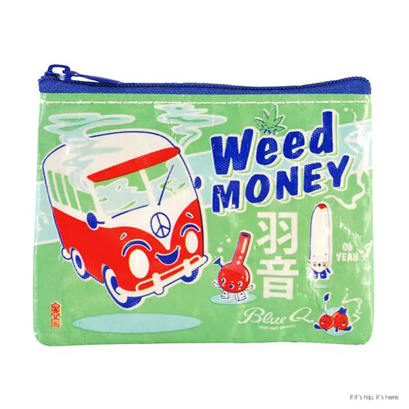 blue q weed money coin pouch IIHIH