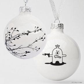 Modern Porcelain Christmas Ornaments For a Truly White Christmas.
