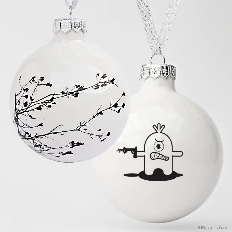 Modern Porcelain Christmas Ornaments