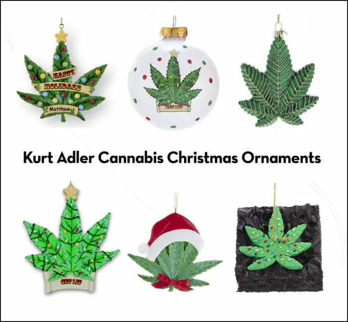 kurt adler cannabis christmas ornaments 2020