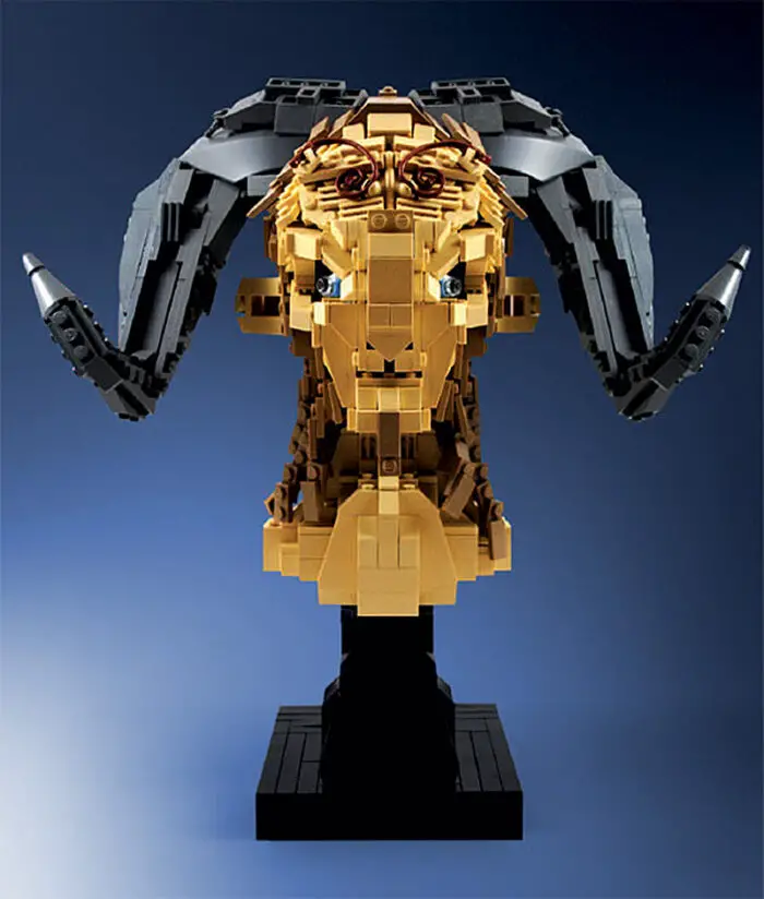 lego darkside of lego ram sculpture