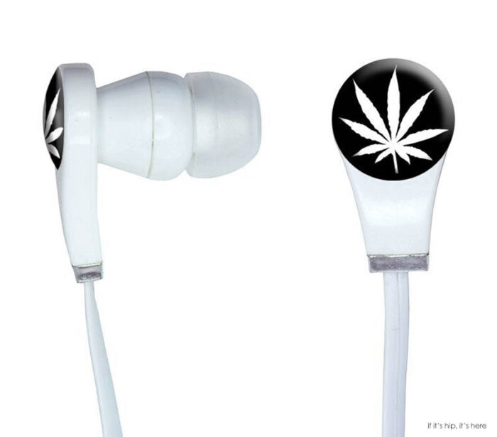 marijuana leaf ear buds IIHIH