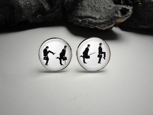 ministry of silly walks cuff links on etsy