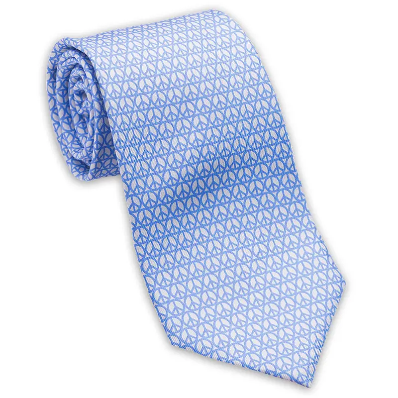 peace signs tie blu