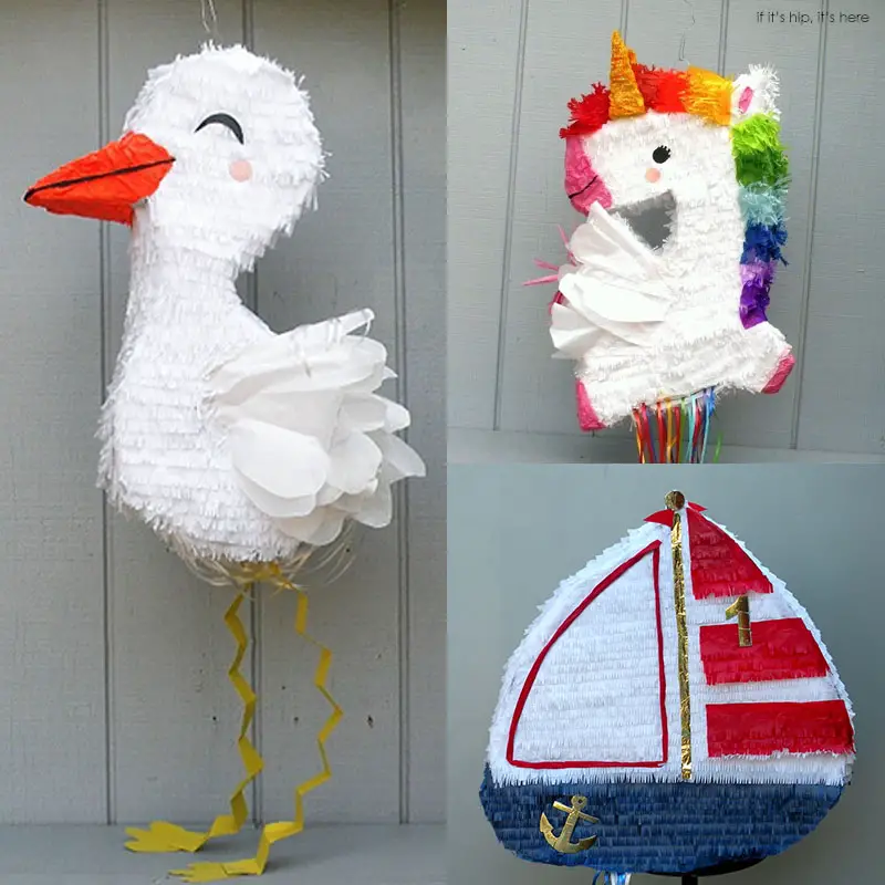 stork unicorn sailboat pinata