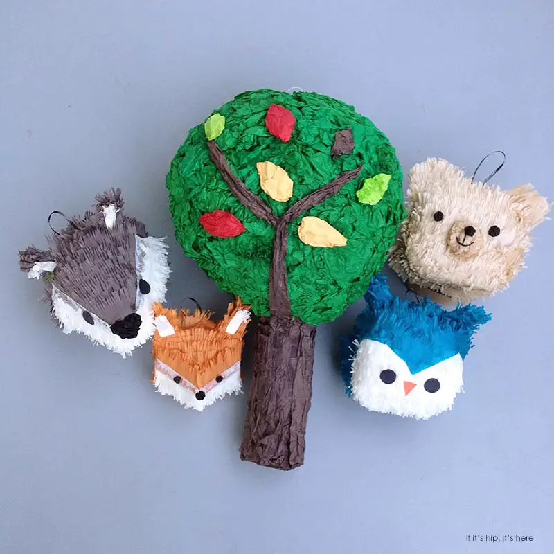 woodland critter pinatas