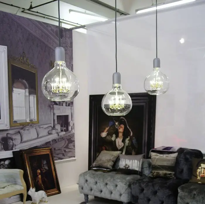 3 grey king edison lamps IIHIH