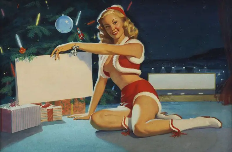 bill medcalf classic christmas pinup