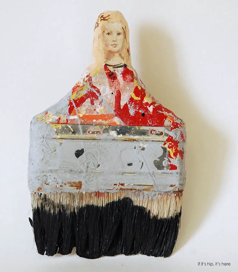 Menina IV hand-painted paint brushes