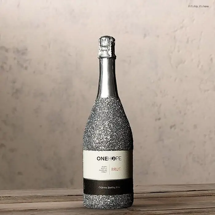 one hope glitter bottle champagne