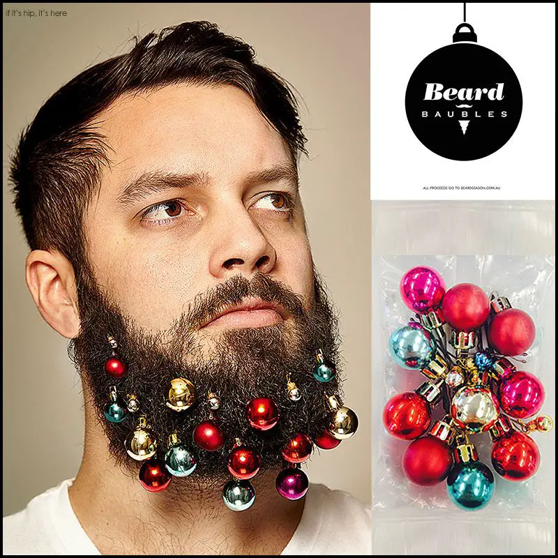 beard baubles for festive facial hair