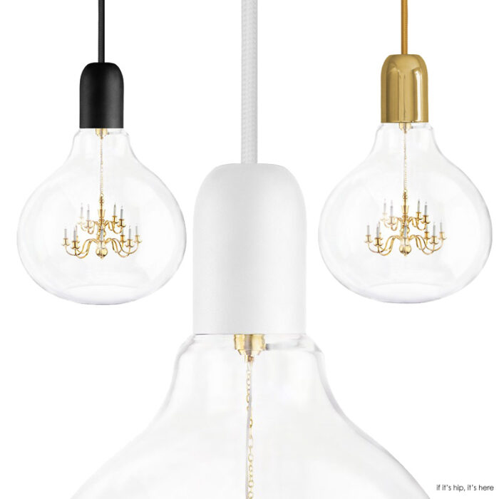 Read more about the article Mini Chandelier Inside Glass Bulb Makes for One Unusual Pendant Lamp.