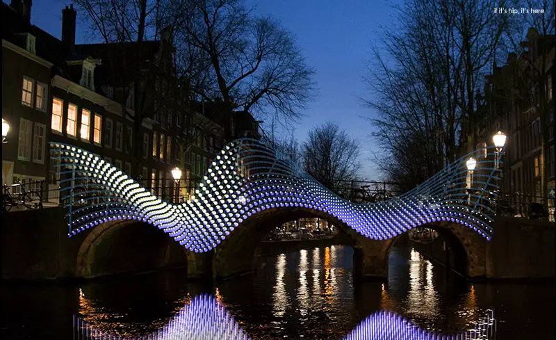 Third Amsterdam Light Festival light bridge by Tjep IIHIH