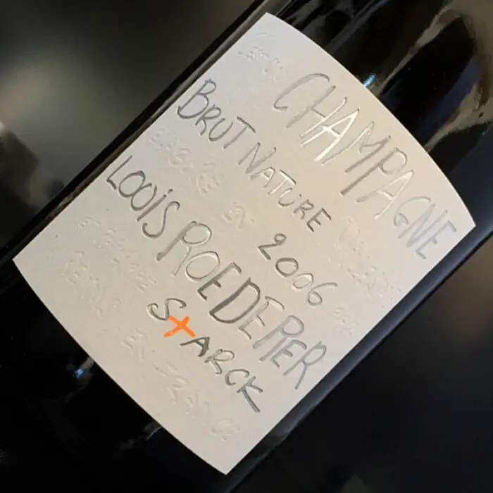 Philippe Starck Brut Nature 2006 for Roederer Estate