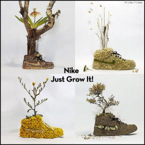 Just Grow It! Nikes Transformed Into Nature by Mr. Plant.