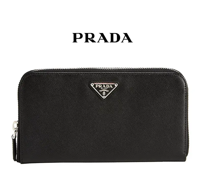 prada-triangle-nero-saffiano-leather-zip-around-wallet