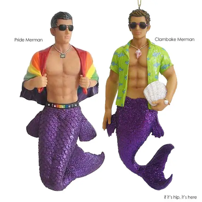 pride and clambake Merman Christmas Ornaments