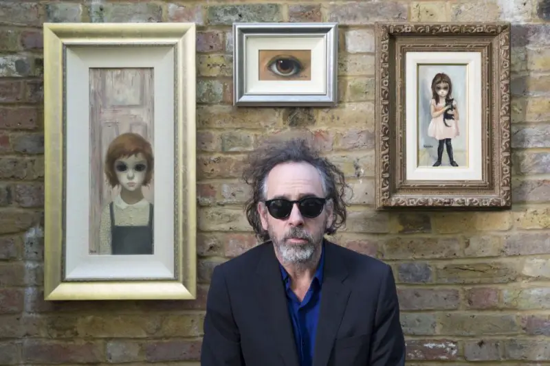 tim burton in front of keane ptgs. weinstein co