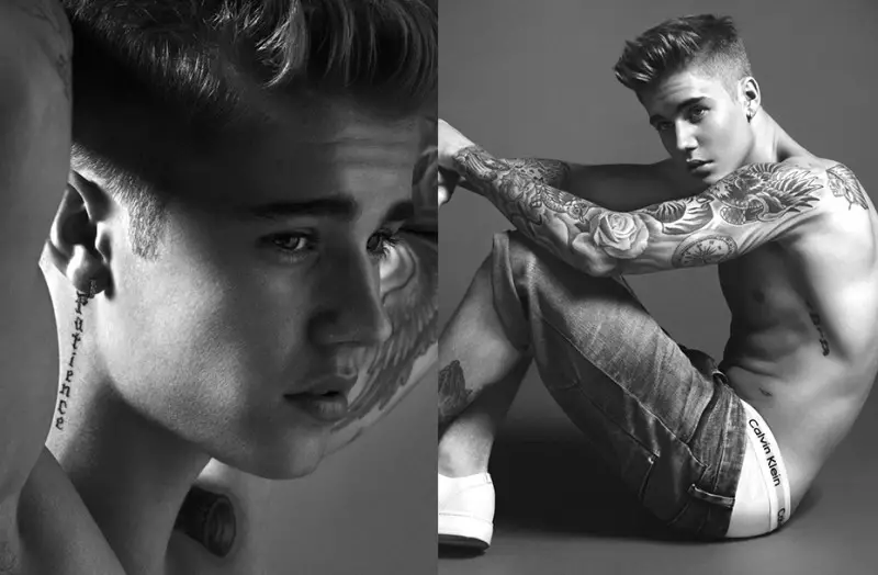 calvin klein ad campagn with justin bieber